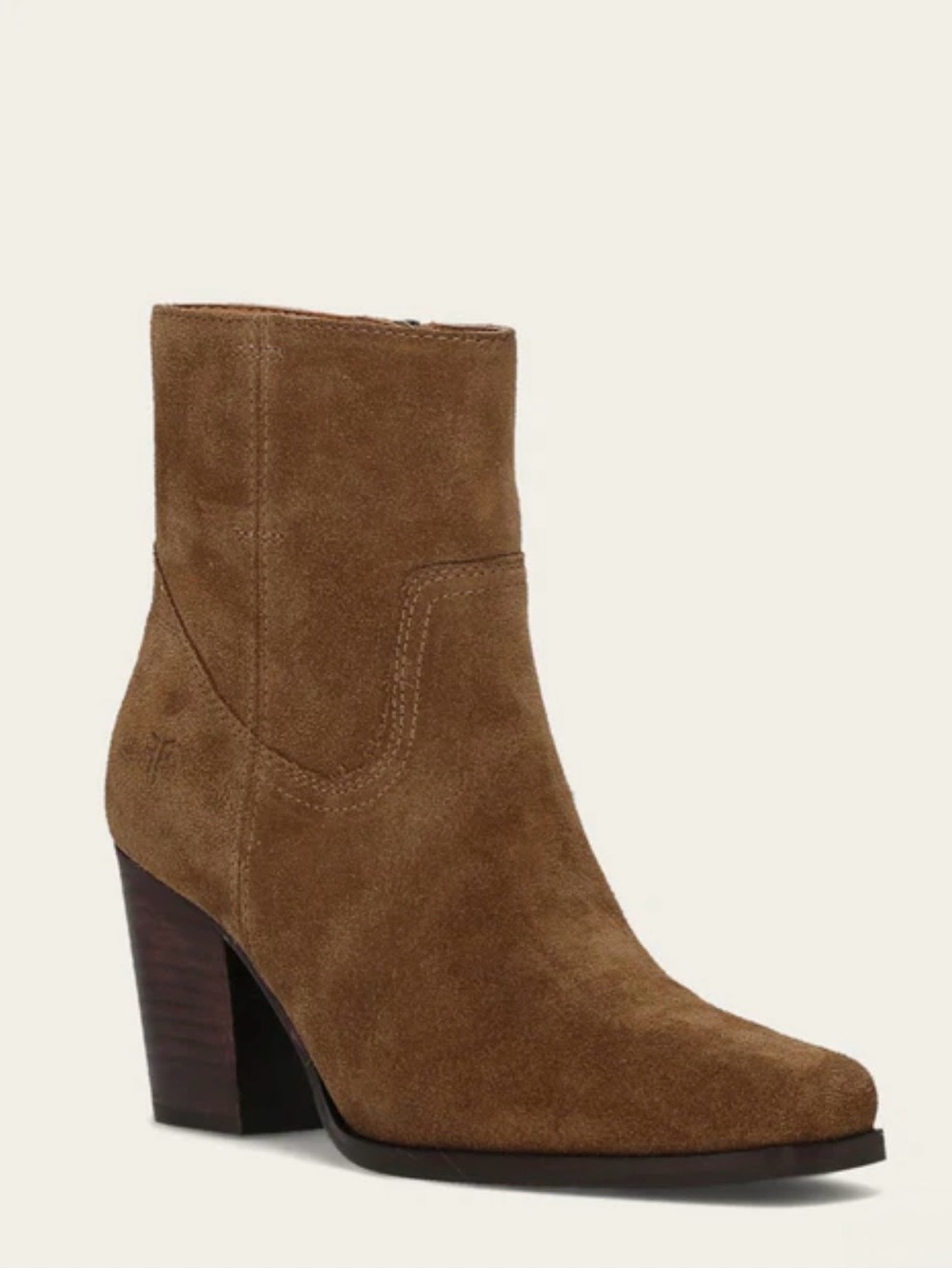 Frye Shiloh Zip Booties square toe brown suede western ankle boot size 11